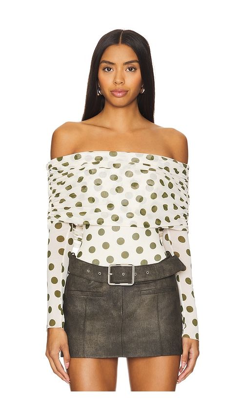 AFRM Maxine Bodysuit in Birch Dot. XXS also in 1X, 2X, 3X, L, M, S, XL