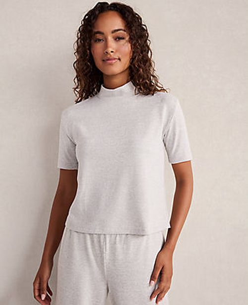 Ann Taylor Haven Well Within Cozy Knit Mockneck Top