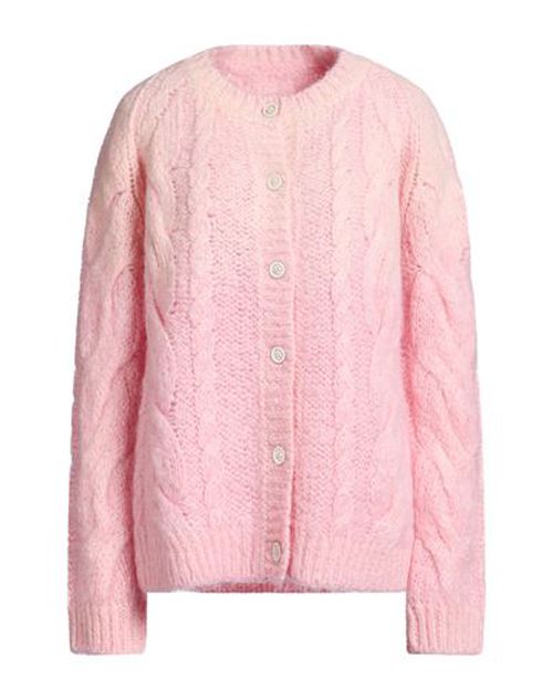 Woman Cardigan Salmon pink Size S Mohair wool, Polyamide