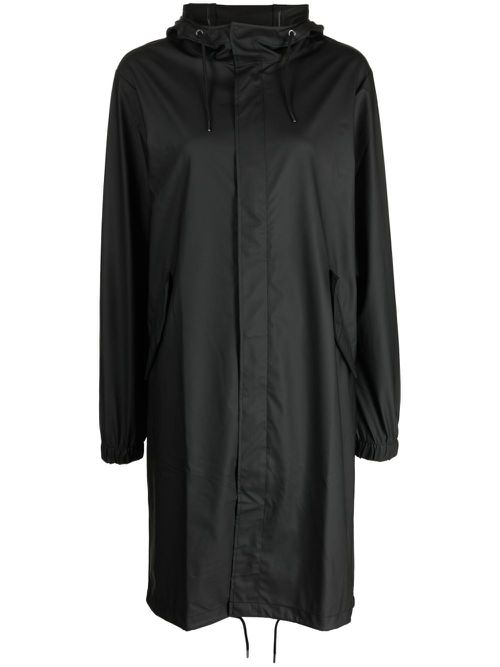 Fishtail waterproof parka coat - Black