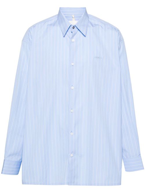 Homer striped cotton shirt - Blue