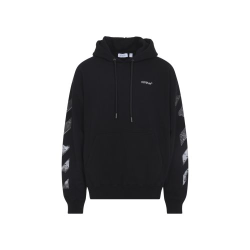 Black Graphic Print Hoodie
