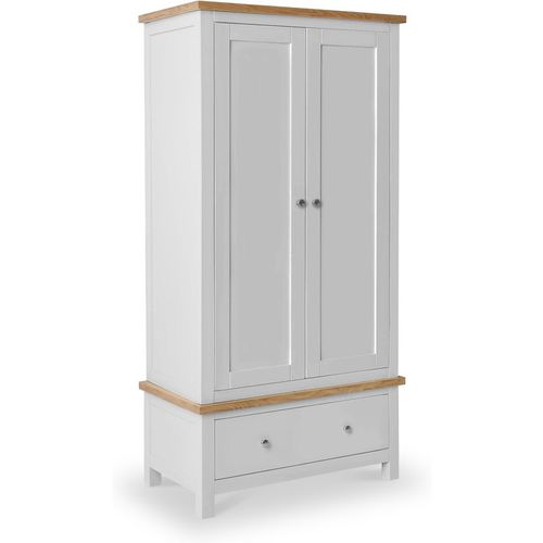 Farro Double Wardrobe with Drawers | Grey, White & Cream | Roseland