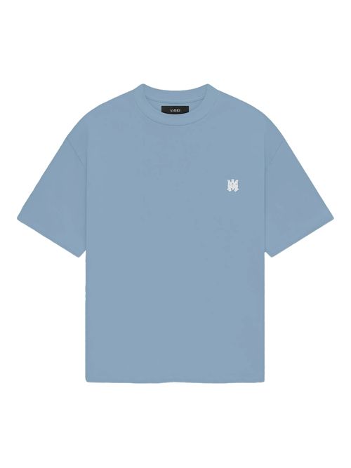 Amiri 'MA' Logo Skater T-Shirt in Blue - Washed Blue