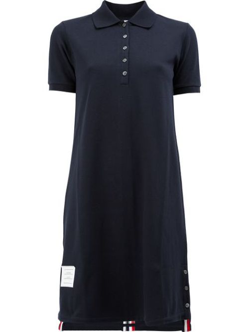 Striped Pique Polo Dress