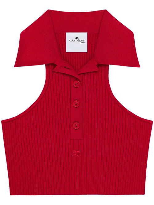 Scuba-knit tank top - Red