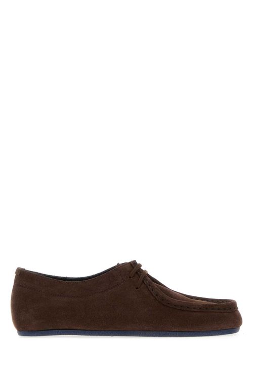 Hood Lace Up Lace-Up Flat — Brown
