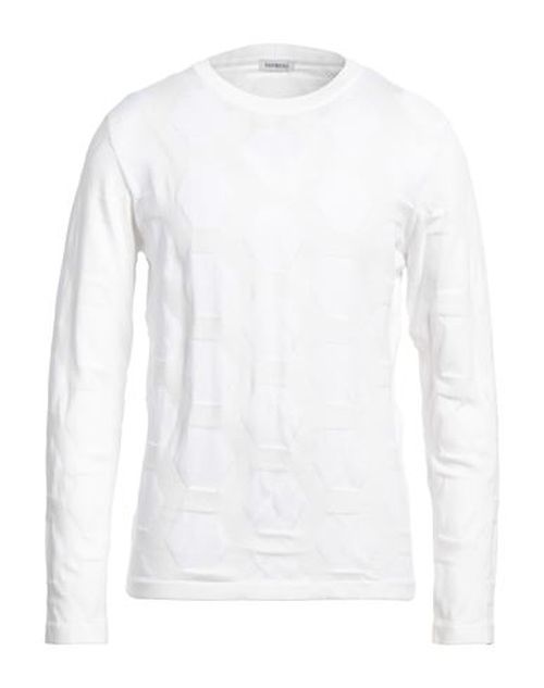 Man Sweater White Size XL Cotton, Polyester