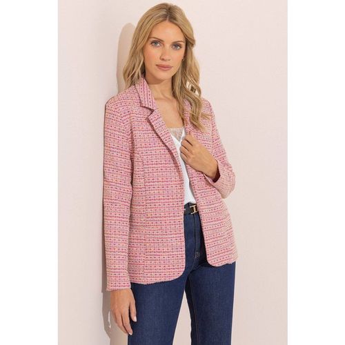 Klass. Boucle Fitted Blazer In Pink