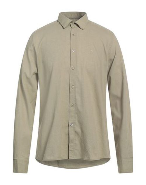 Fred Mello Man Shirt Military green Size XL Cotton, Linen