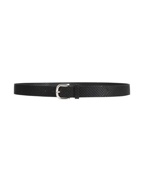 Man Belt Black Size 43 Leather