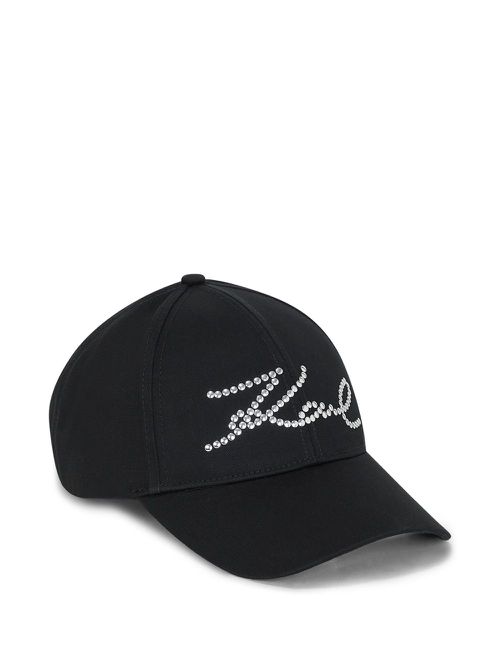 Karl Lagerfeld stud-embellished cap - Black
