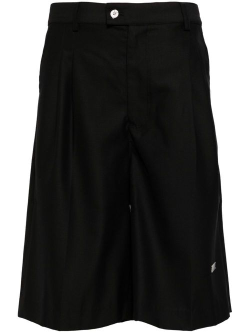 Staff Uniform logo-plaque shorts - Black