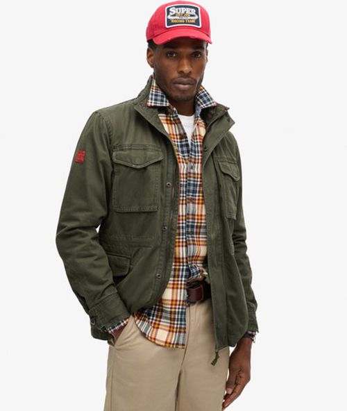 Uperdry Men's Rookie Military Jacket Khaki ize