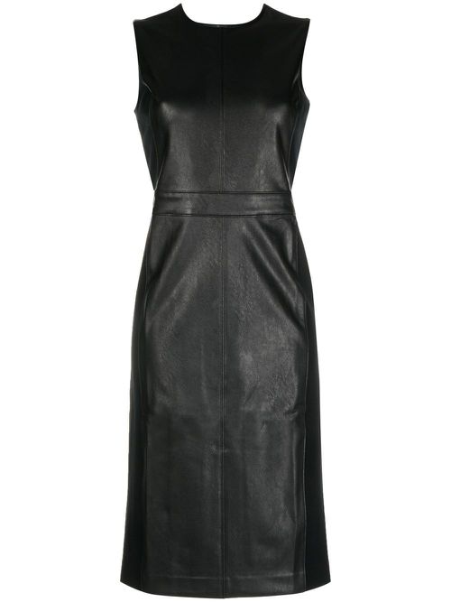 Multi-panel sleeveless dress - Black