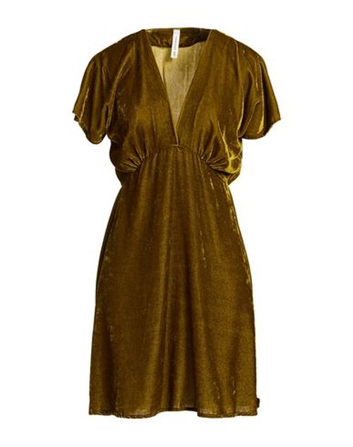 Woman Mini dress Military green Size M Viscose, Polyamide