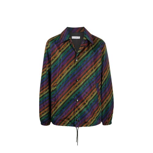 Logo-Stripe Nylon Shell Jacket — Black