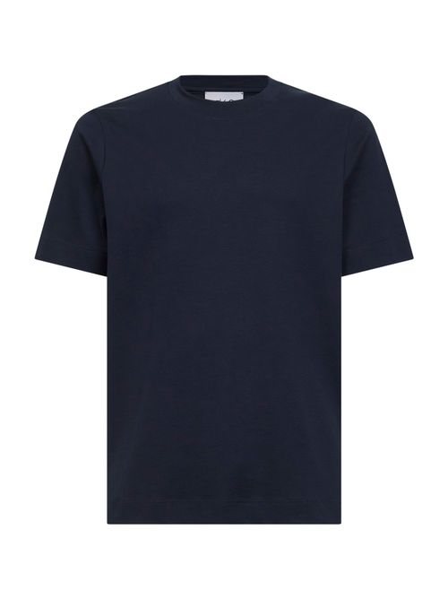 Cotton Crewneck T-Shirt — Navy