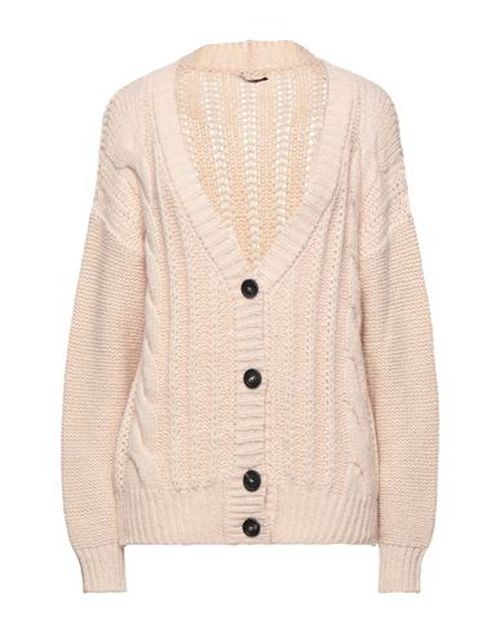 Peserico Woman Cardigan Beige Size 10 Alpaca wool, Polyamide, Virgin Wool