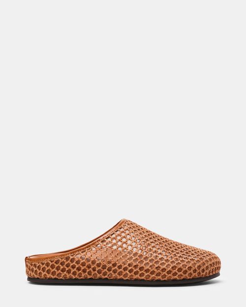 Steve Madden Women's Fern Mesh Slip-On Flats - Tan Raffia