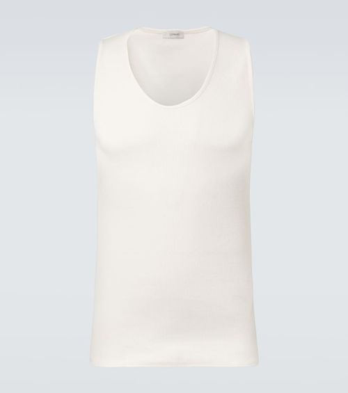 Cotton and linen tank top