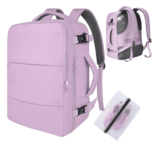 TEMU Travel Backpack For Women, Airline Approved Rucksack With Laptop Compartment And Separate Shoe Pouch, Lightweight Carry On Bag For Work, Schoo