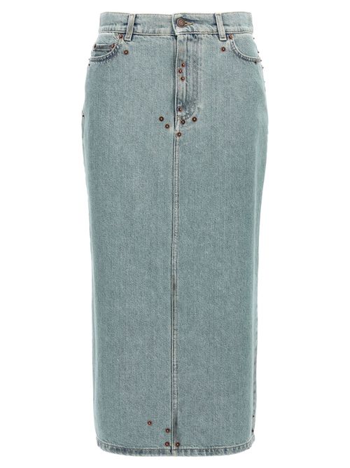 Rivets Denim Skirt