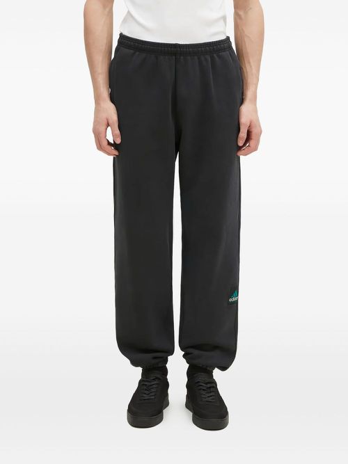 Adidas stretch-cotton track pants - Black