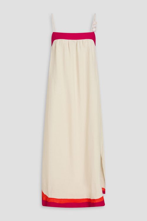 Vicky linen-canvas midi dress - White - L