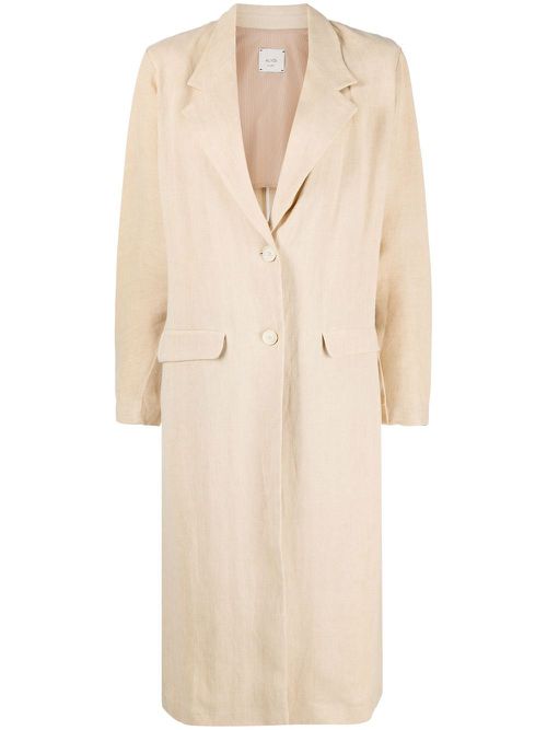 Alysi single-breasted tailored coat - Neutrals