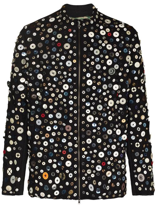 Albert button-embellished jacket - Black