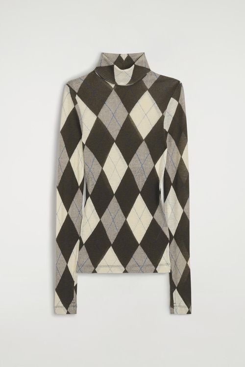 Merino Wool Turtleneck Top