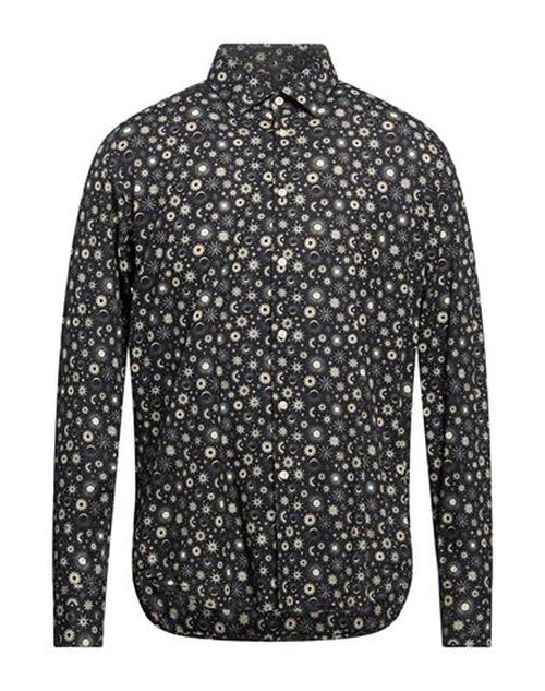 Man Shirt Black Size 17 Cotton