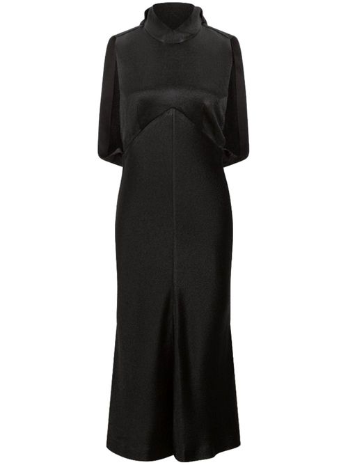 Bias-cut backless dress - Black