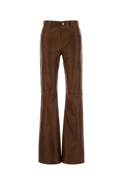 Flora Silky Trousers — Brown