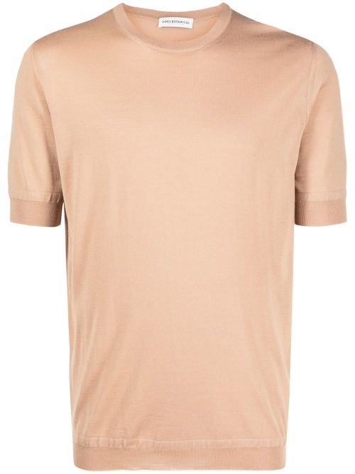 Merino-wool crewn-neck T-shirt - Neutrals