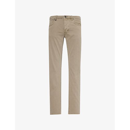 Mens Olive Lou Slim-fit Tapered-leg Stretch-denim Jeans 32/34