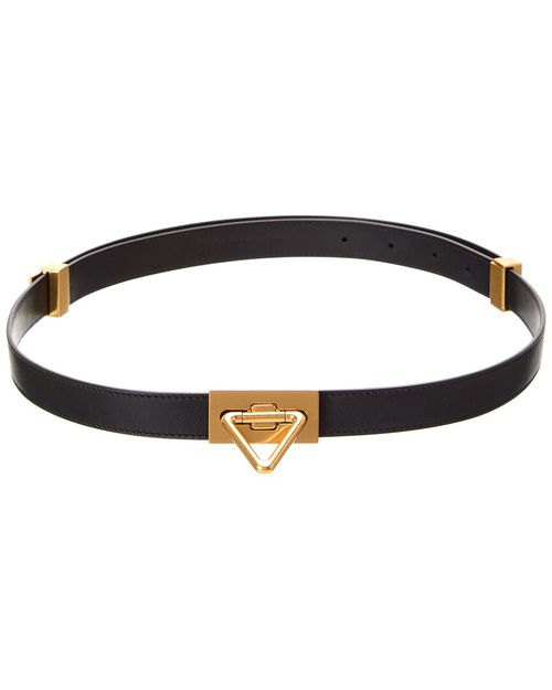 Triangle Buckle Leather Belt