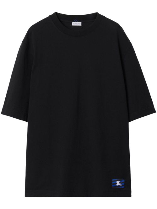 Equestrian Knight-patch cotton T-shirt - Black