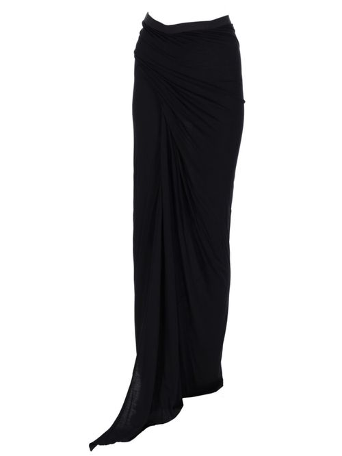 Black Solid Maxi Skirt