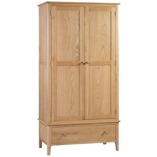 Oakwood 2 Doors 1 Drawer Wardrobe