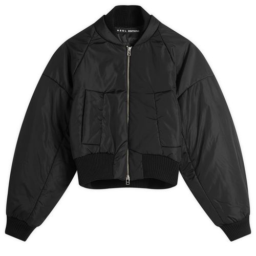 Women's Cropped Bomber Jacket in Black