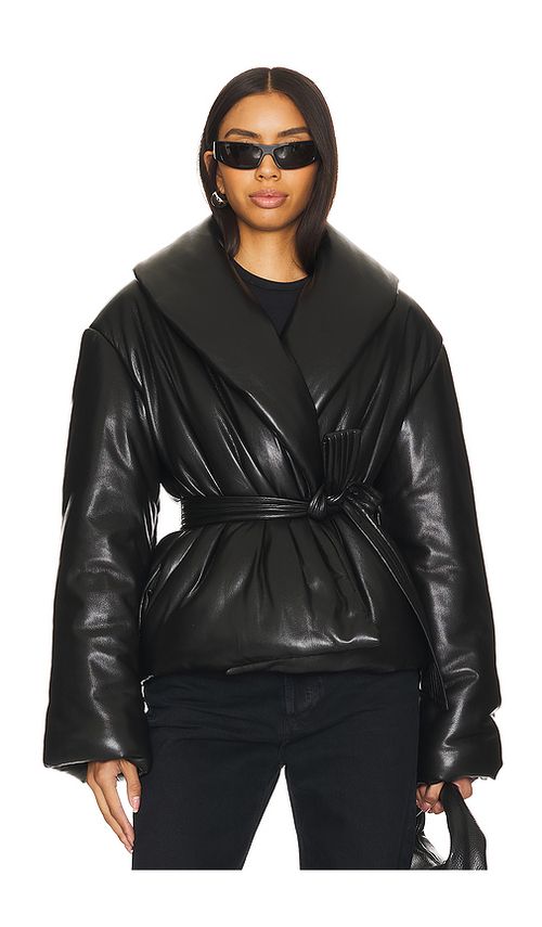 Lovers and Friends Alex Faux Leather Jacket in Black. L. Also in M, S, XL