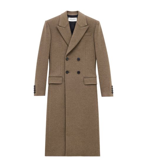 Wool-Cashmere Double-Breasted Coat