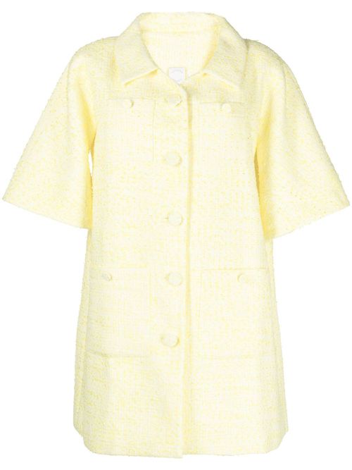 Constantine short-sleeve bouclé coat - Yellow