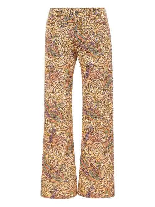Paisley-print trousers - Neutrals