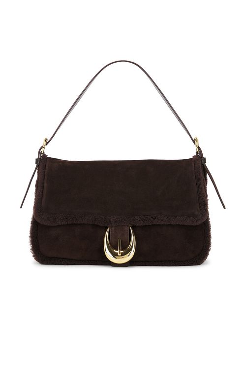 Staud Medium Harlow Bag in Chocolate