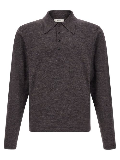 Merino Wool Polo Shirt — Brown