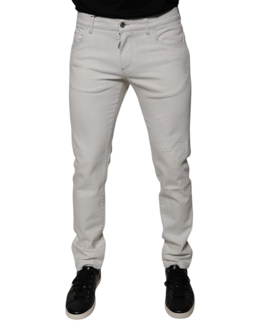 Stretch Cotton Skinny Jeans — White