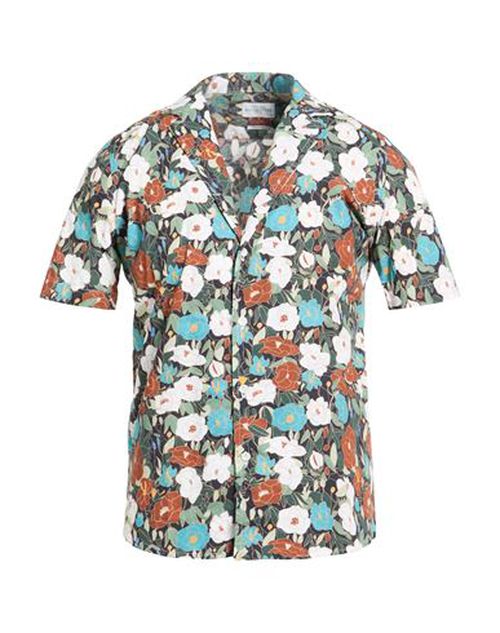Man Shirt Light green Size 15 Cotton